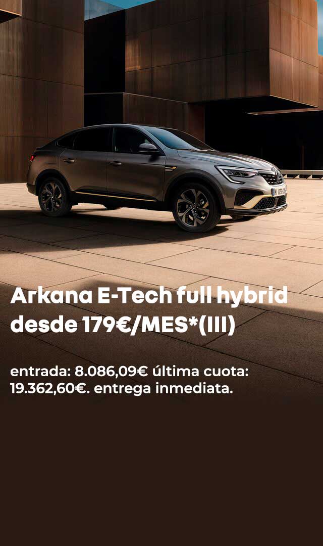 Arkana E-Tech full hybrid desde 179€/mes*(III)