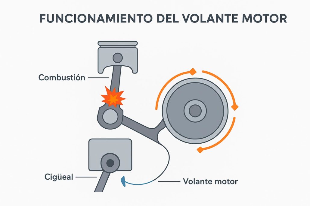 Funcionamiento del volante motor
